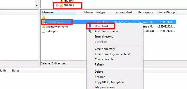 WordPress में “Are You Sure You Want to Do This” Error Fix कैसे करें (step by step) 5 theme backup with ftp