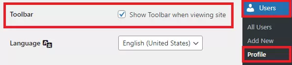Wordpress Missing Admin Bar Issue Fix कैसे करें 2 Show Toolbar when viewing site